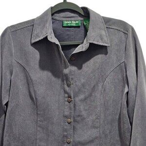 Lemon Grass Studio Button-Up Shirt S Gray